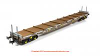 5115 Heljan IGA Cargowaggon in Rail Adventure Grey barrier wagon twin pack with concrete panel weights